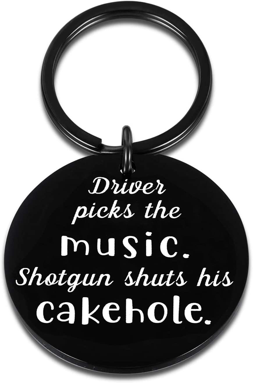 Funny Supernatural Fan Keychain Christmas Gifts for Music Lover Best Friend Brother Birthday Key Chain Supernatural Inspired SPN TV Show Merchandise Driver Picks The Music Shotgun Shuts His Cakehole