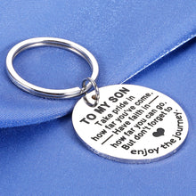 Load image into Gallery viewer, Birthday Gifts for Son Christmas Gifts for Kids Graduation Gifts for College Boys Inspirational Keychain Teenagers Sweet 16 Present Coming of Age Gifts for Adult Son Gifts from Mom Dad Back to School
