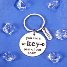 Load image into Gallery viewer, Employee Appreciation Gifts for Coworkers Leaving Keychain Thank You Gifts for Men Women Birthday Gifts for Female Boss Office Holiday Gifts for Coworkers Friends Christmas Gifts Double Sided
