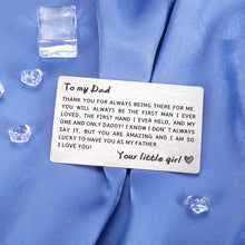 Load image into Gallery viewer, Fathers Birthday Gifts from Daughter Wife Kids to Dad Wallet Insert Card Father’s Day Thank You Present for Daddy Papa Padre Love Note for Father Figure Grandpa Wedding Men Him Husband
