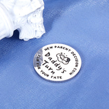 Load image into Gallery viewer, New Parents Gift for New Mom Dad Funny Decision Coin for First Time Mommy Daddy to Be Expecting Mother New Baby Birthday Present for Pregnancy Women Men Double-Sided Father’s Day Gifts
