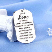 Load image into Gallery viewer, Valentines Gifts for Him Boyfriend Her Girlfriend Christmas Birthday Keychain for Husband Hubby Anniversary Wedding Engagement Present for Groom Bride Fiance Fiancee Women Men Love Keychains
