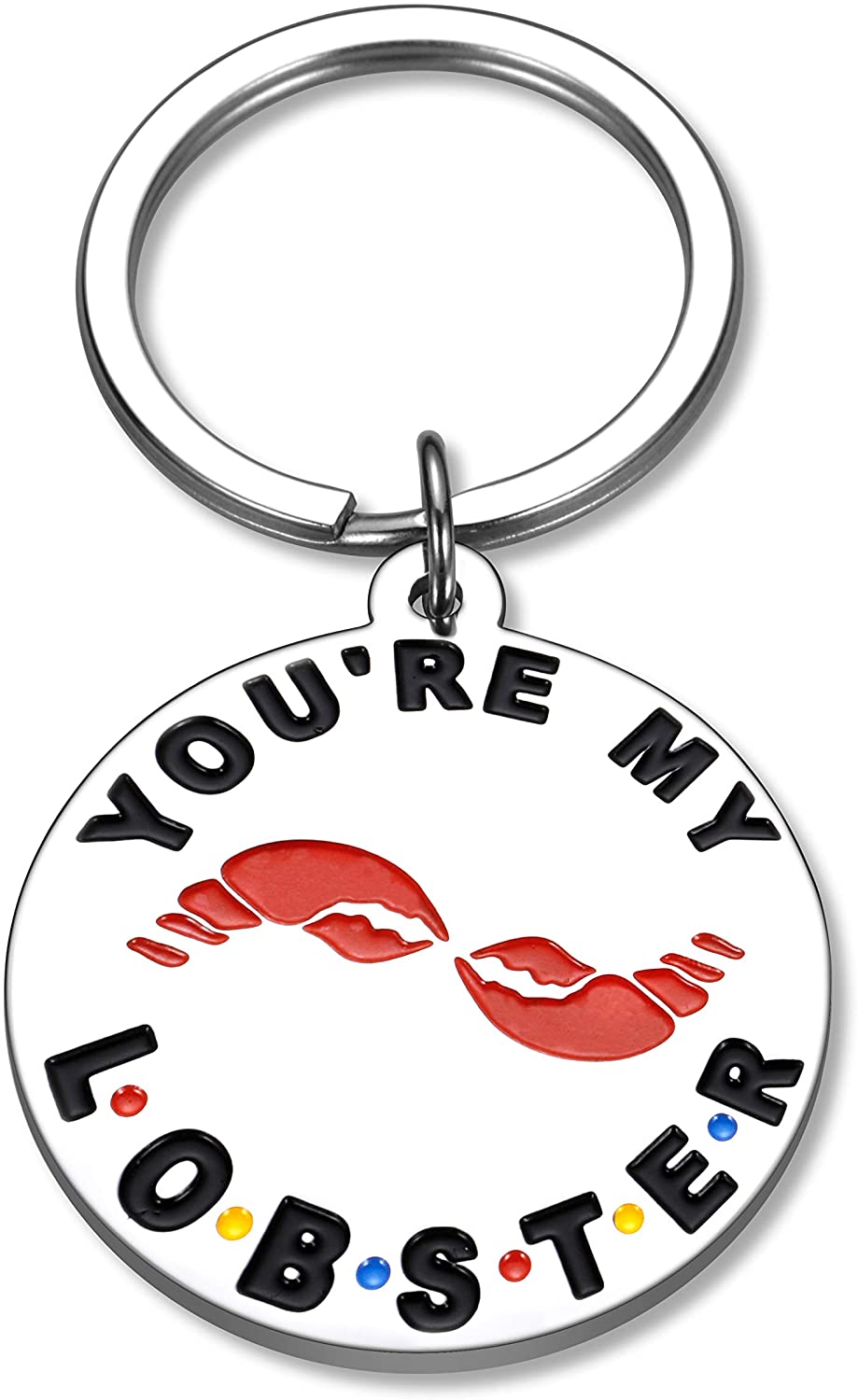 Boyfriend Girlfriend Valentines Day Gifts Couple Christmas Keychain for Boys Girls Fiance Fiancee Anniversary for Women Birthday You’re My Lobster Friends TV Show Inspired Key Chain for Best Friend