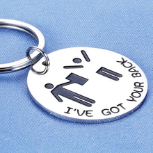 Load image into Gallery viewer, Best Friend Keychains Funny Gifts for BFF Besties Women Men Him Boyfriend I’ve Got Your Back Keychain for Mom Sister Girls Kids Christmas Birthday Valentines Day Graduation Friendship Stick Figures
