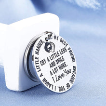 Load image into Gallery viewer, To My Best Friend Keychain Cute Thank You Gift for Bff Bestie Birthday Soul Sister Graduation Bridesmaid Wedding Day Teen Girls and Boys Friendship on Christmas Thanksgiving Unique Young Inspirational
