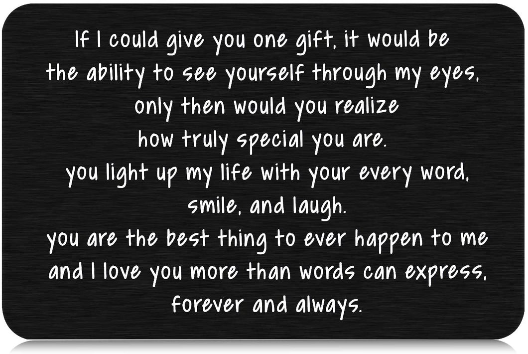 Valentine’s Day Gifts for Wife Husband Anniversary Wallet Insert Card for Him Her Boyfriend Girlfriend Birthday Fiance Fiancee Engagement Mini Love Note Groom Bride Wedding New Year Deployment Present