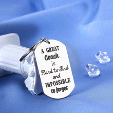 Load image into Gallery viewer, Valentines Day Gifts for Coach Birthday Keychain Men Women Basketball Football Baseball Swimming Coach Thank You Present from Boys Girls A Great Coach Is Hard to Find Referee New Year Keyring
