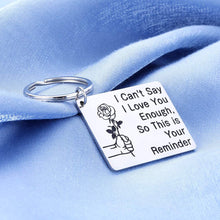 Load image into Gallery viewer, Boyfriend Birthday Christmas Keychain from Girlfriend Valentines Anniversary Husband Wife Gifts for Her Him Birthday Fiancee Fiance Bride Groom Wedding Long Distance Relationship Friends Present
