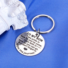 Load image into Gallery viewer, Birthday Gifts for Son Christmas Gifts for Kids Graduation Gifts for College Boys Inspirational Keychain Teenagers Sweet 16 Present Coming of Age Gifts for Adult Son Gifts from Mom Dad Back to School
