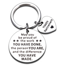 Load image into Gallery viewer, Happy Retirement Gifts for Women Leaving Job Gifts for Boss Male Female Keychain Farewell Gifts for Coworkers Nurse Teacher Appreciation Gifts for Colleague Employee Retired Best Friends Work Gifts
