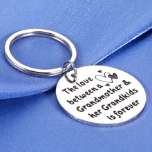 Load image into Gallery viewer, Grandma Gifts for Her Keychain Nana Gifts for Grandma Christmas Gifts Grandmother Birthday Gifts from Granddaughter Grandson Grandkids Granny Gifts from Grandchildren Gigi Gifts for Grandma Keyring
