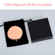 Load image into Gallery viewer, Lucullan Lepole Mom Gifts from Daughters I Love You Mom Rose Gold Compact Mirror Mom Birthday Gifts for Mom from Son Mother of The Bride Gifts for Mother in Law Stocking Stuffers for Women
