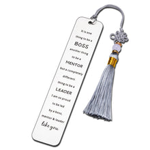 Load image into Gallery viewer, Thank You Gifts for Boss Male Bookmark for Mentor Leader Boss Lady Gifts for Women Men Boss Day Gifts for Supervisor Manager Birthday Present Retirement Goodbye Farewell Employee Appreciation Gifts
