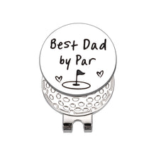 Load image into Gallery viewer, Fathers Day Present for Husband from Wife Gag Gifts for Dad from Daughter Best Dad by Par Golf Ball Marker New Daddy Birthday Gifts for First Time Dad to Be Valentines Day Christmas Magnetic Hat Clip
