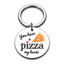 Load image into Gallery viewer, Valentines Day Gifts for Boyfriend from Girlfriend Keychain Wife Anniversary Present for Her Birthday Gifts for Husband Groom Wedding Day Gifts for Bride to Be Fiance Fiancee gifts for him Pizza Lover
