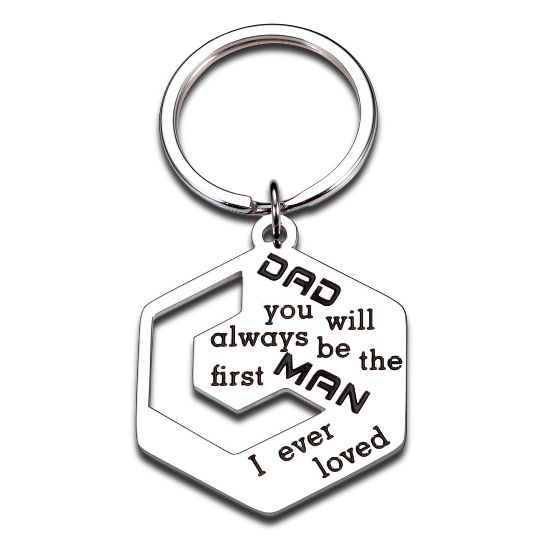 Fathers Day Present for Dad Birthday Gifts Keychain Dad Gifts from Daughter Wedding Day Father of The Bride Gifts for Daddy Papa Padre Poppy Grandpa Gifts from Kids Son New Dad Gifts for Men Him