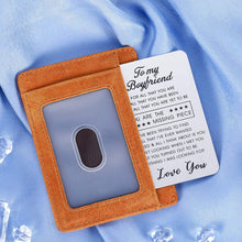 Load image into Gallery viewer, Wallet Insert Card for Boyfriend Valentine Gifts for My Man Him Husband to Be Birthday from Girlfriend Wife Wedding Anniversary Mini Love Note Future Hubby Groom Fiance Couple Engagement Present
