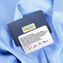 Load image into Gallery viewer, Valentines Day Gifts for Husband Boyfriend Wedding Anniversary Wallet Insert Card from Wife Girlfriend Groom Bride Couple Birthday Engraved Mini Love Note for Him Her Christmas Women Men Deployment
