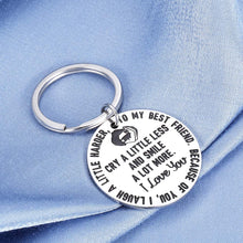 Load image into Gallery viewer, To My Best Friend Keychain Cute Thank You Gift for Bff Bestie Birthday Soul Sister Graduation Bridesmaid Wedding Day Teen Girls and Boys Friendship on Christmas Thanksgiving Unique Young Inspirational
