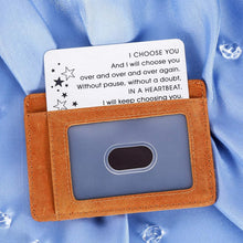 Load image into Gallery viewer, Valentine’s Day Gift for Boyfriend Girlfriend Husband Wife Wedding Anniversary Wallet Insert Card from Fiance Fiancee Engagement Birthday Mini Love Note for Women Men Him Her Honeymoon
