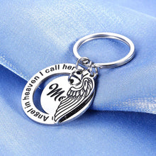 Load image into Gallery viewer, Mom Memorial Gifts Keychain Loss of Mother Sympathy Gift for Loss of Mommy Momma Mama Remembrance Key Chain Christmas Funeral Key Tags Remembering I Have a Guardian Angel I Call Her Mom
