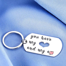 Load image into Gallery viewer, Valentines Day Gifts Naughty Keychains for Boyfriend Husband from Girlfriend Wife Anniversary Couple Gift for Him Her Christmas You Have My Heart Keychain for Women Men Birthday Wedding Keyring
