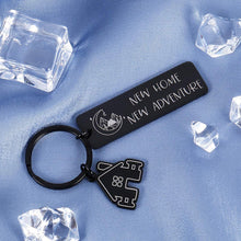 Load image into Gallery viewer, New Home KeyChain First Time Rental House Congrats Housewarming Thanksgiving Gift New Adventure for Moving in Homeowner Client Buyer Graduate Kid Neighbor Lover Christmas Valentines Day
