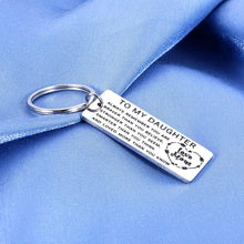 Load image into Gallery viewer, My Daughter Valentine&#39;s Gift from Mom Inspirational Keychain for Her Birthday Teen Girls Teenage Graduation Back to School from Stepmom Foster Mother in Law Wedding New Year Christmas
