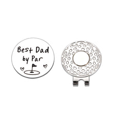 Load image into Gallery viewer, Fathers Day Present for Husband from Wife Gag Gifts for Dad from Daughter Best Dad by Par Golf Ball Marker New Daddy Birthday Gifts for First Time Dad to Be Valentines Day Christmas Magnetic Hat Clip
