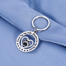 Load image into Gallery viewer, Pet Memorial Keychain Dog Cat Loss Sympathy Gift for Dogs Pet Remembrance Keepsake Jewelry for Women Men Kids Christmas Once by My Side Forever in My Heart Keyring Charm
