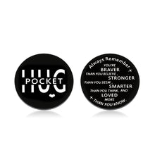 Load image into Gallery viewer, Long Distance Relationship Gifts Inspirational Pocket Hug Token Christmas Gifts for Best Friends Bestie Family Back to School Gifts for Kids Teen Boys Girls from Mom Dad Double-Sided Miss You Note
