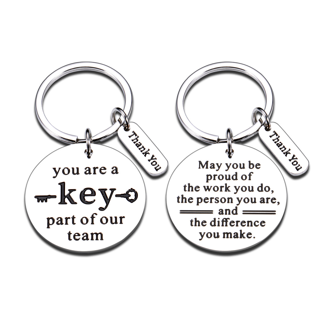 Employee Appreciation Gifts for Coworkers Leaving Keychain Thank You Gifts for Men Women Birthday Gifts for Female Boss Office Holiday Gifts for Coworkers Friends Christmas Gifts Double Sided